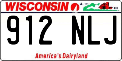 WI license plate 912NLJ