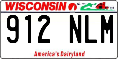 WI license plate 912NLM