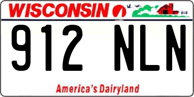WI license plate 912NLN