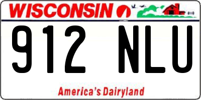 WI license plate 912NLU