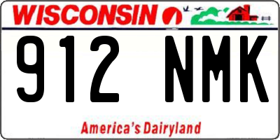 WI license plate 912NMK