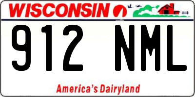 WI license plate 912NML