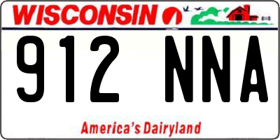 WI license plate 912NNA