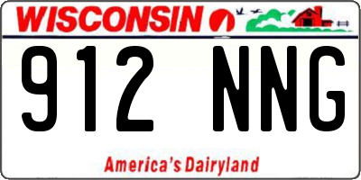 WI license plate 912NNG