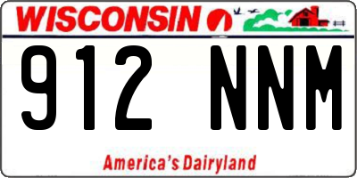 WI license plate 912NNM