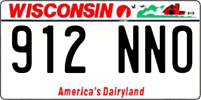 WI license plate 912NNO