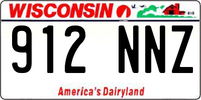 WI license plate 912NNZ
