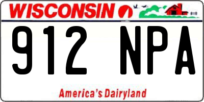 WI license plate 912NPA