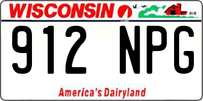 WI license plate 912NPG