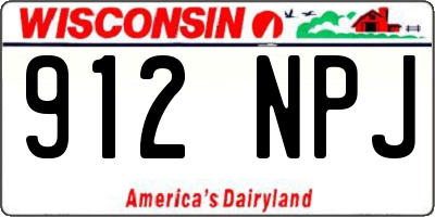 WI license plate 912NPJ