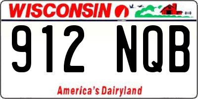WI license plate 912NQB