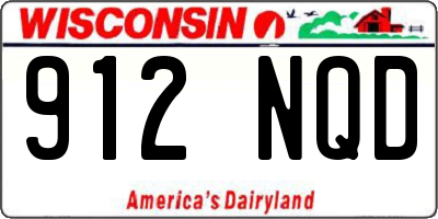 WI license plate 912NQD