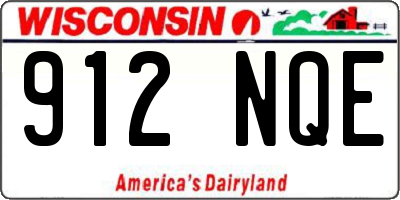 WI license plate 912NQE
