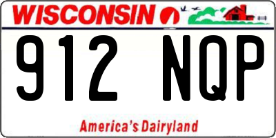 WI license plate 912NQP