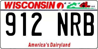 WI license plate 912NRB