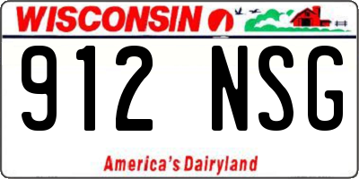 WI license plate 912NSG