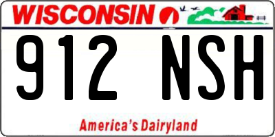 WI license plate 912NSH