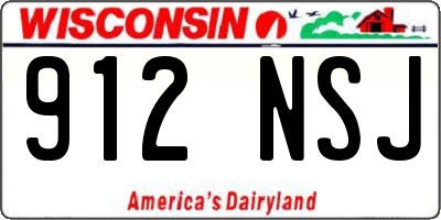 WI license plate 912NSJ