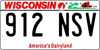 WI license plate 912NSV