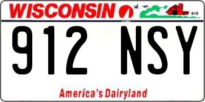 WI license plate 912NSY