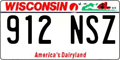 WI license plate 912NSZ