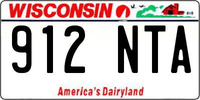 WI license plate 912NTA