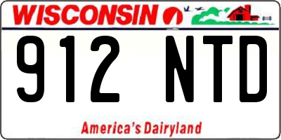 WI license plate 912NTD