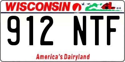 WI license plate 912NTF