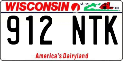 WI license plate 912NTK