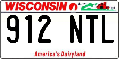 WI license plate 912NTL