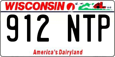 WI license plate 912NTP