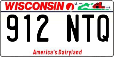 WI license plate 912NTQ