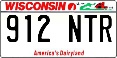 WI license plate 912NTR