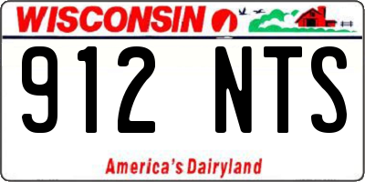 WI license plate 912NTS