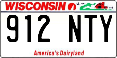 WI license plate 912NTY