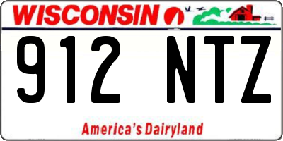 WI license plate 912NTZ