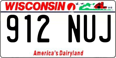 WI license plate 912NUJ