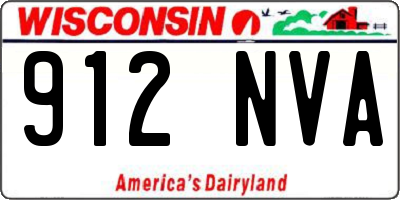 WI license plate 912NVA