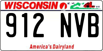 WI license plate 912NVB