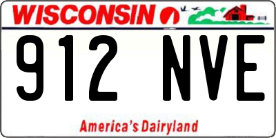 WI license plate 912NVE