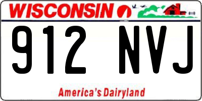 WI license plate 912NVJ