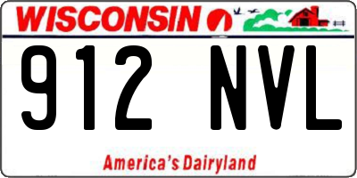 WI license plate 912NVL