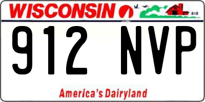 WI license plate 912NVP
