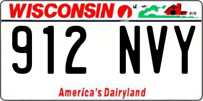WI license plate 912NVY