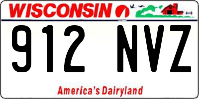 WI license plate 912NVZ