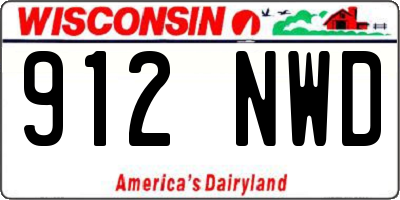 WI license plate 912NWD
