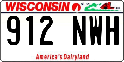 WI license plate 912NWH