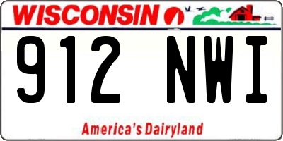 WI license plate 912NWI