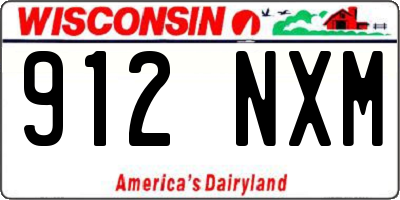 WI license plate 912NXM
