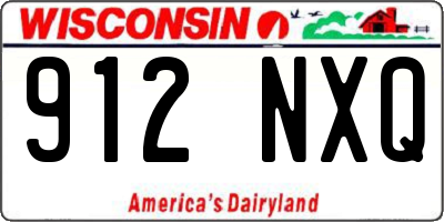 WI license plate 912NXQ